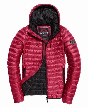 Superdry Core Down Hooded Női Kabát Piros | LWRHE2846